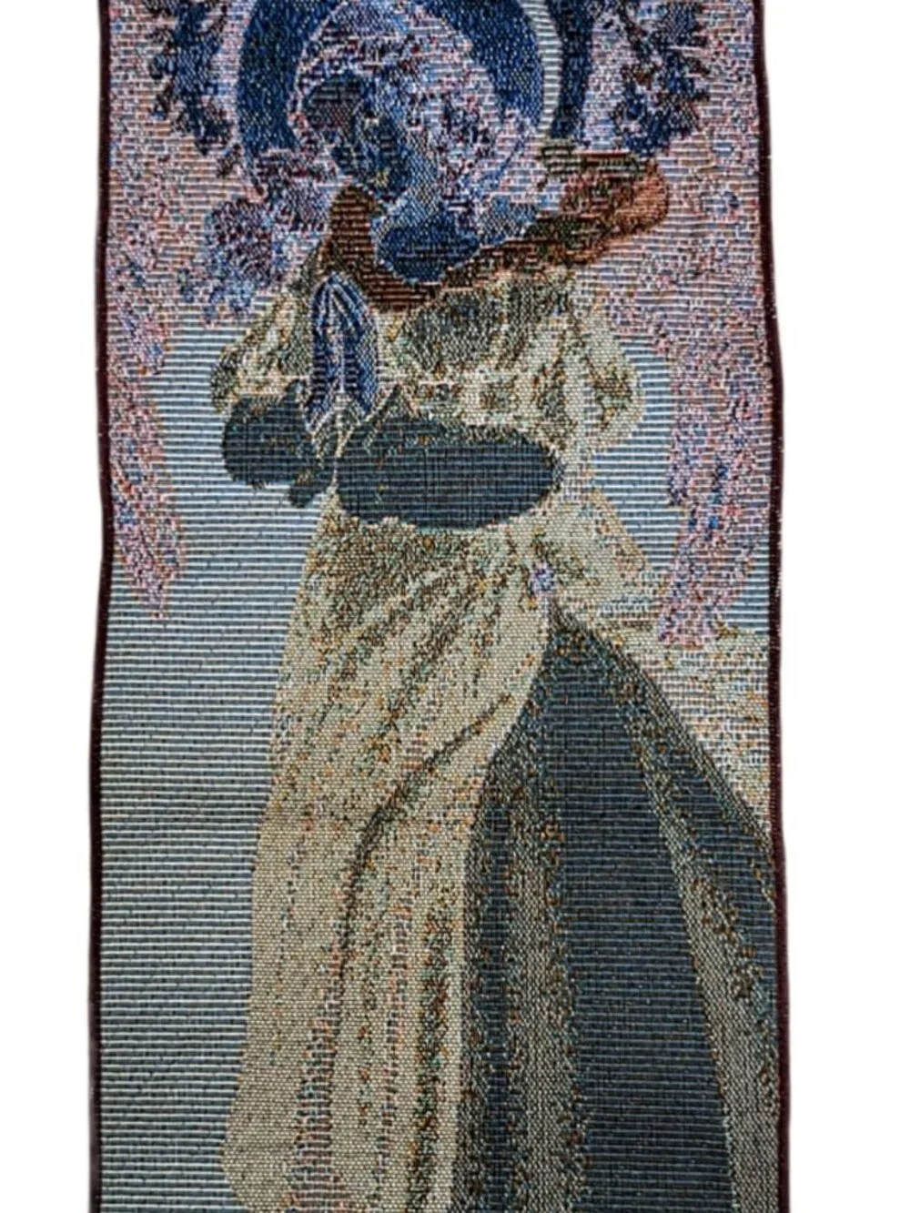 Reversable Jacquard Woven Praying Angel Wall Tapestry 35”
